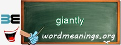 WordMeaning blackboard for giantly